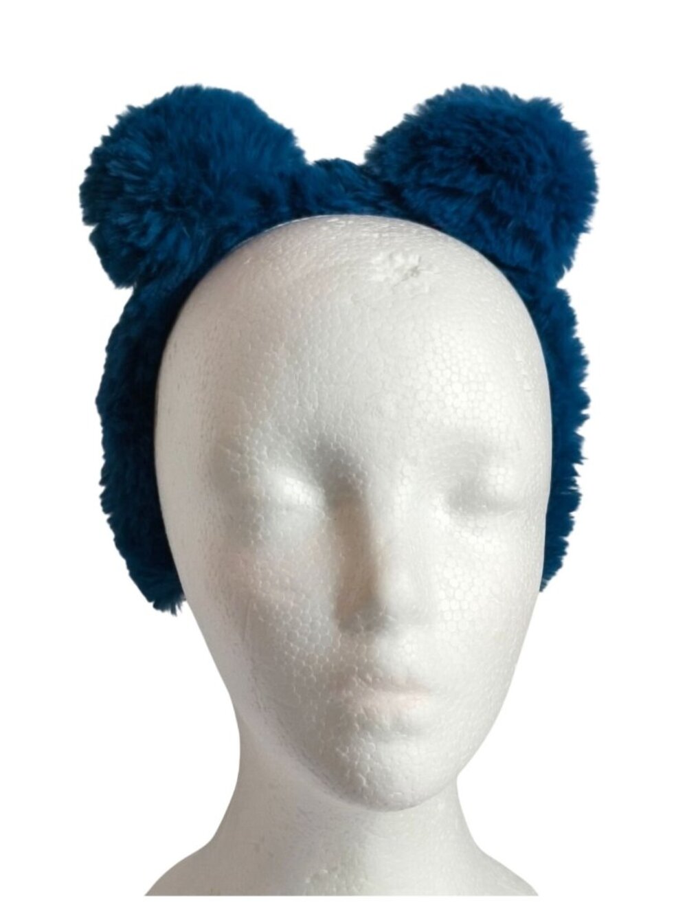 Fluffy Plush Headband Blue Plush Cat Ears Buttery Soft Fluffy New